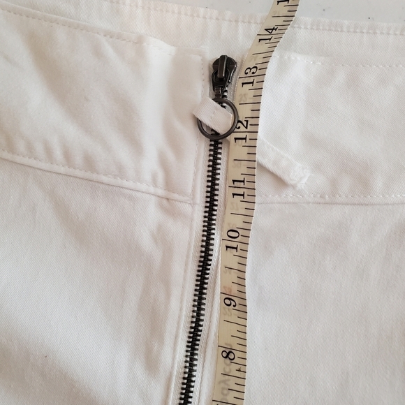 WILD Fable 16 Cargo Ankle Joggers Cotton Canvas White Exposed Zipper Stretch - Picture 7 of 14